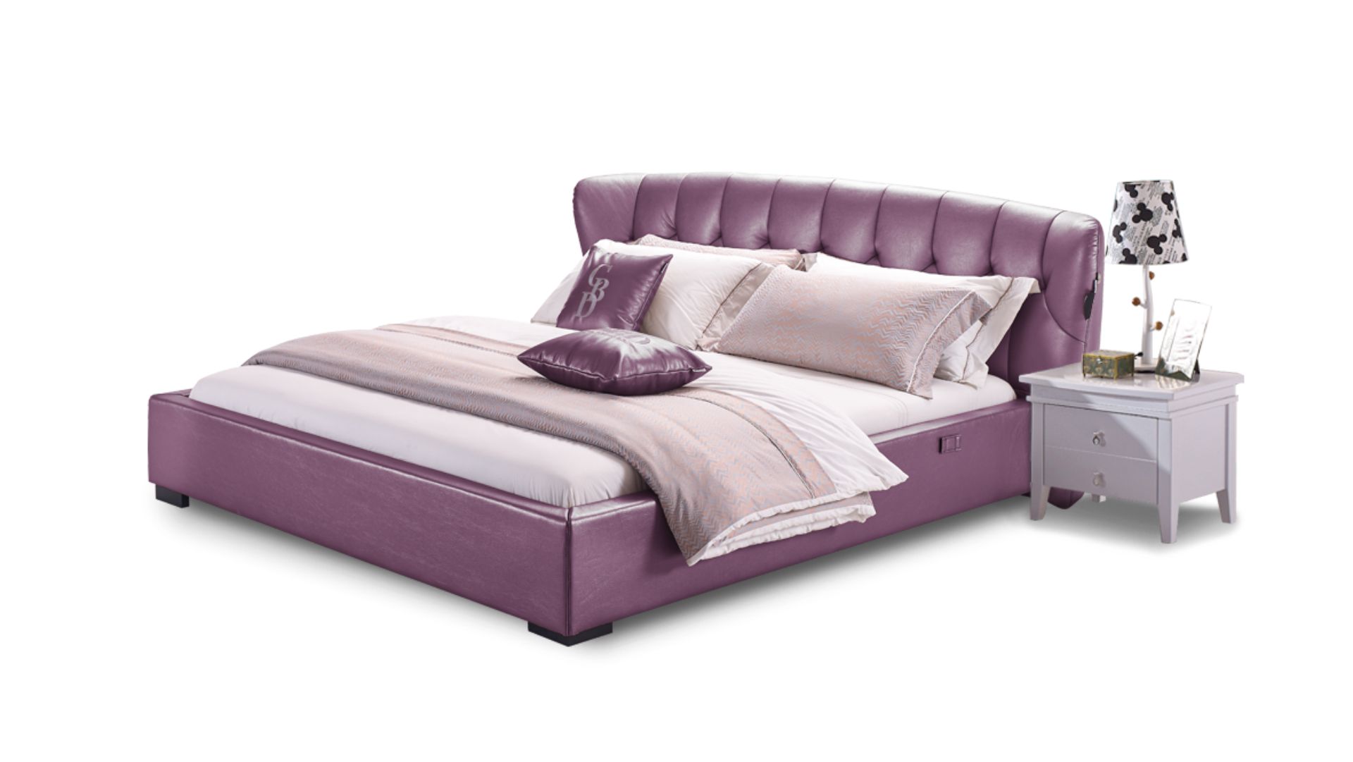 <p><strong>description：</strong></p><p>*bedframe with the 3D slats or motion</p><p>*leather feeling fabric, easy to clean</p><p>*Typical European style. &nbsp;</p><p>*Well matched the mattress and bedding.</p><p><br/></p>