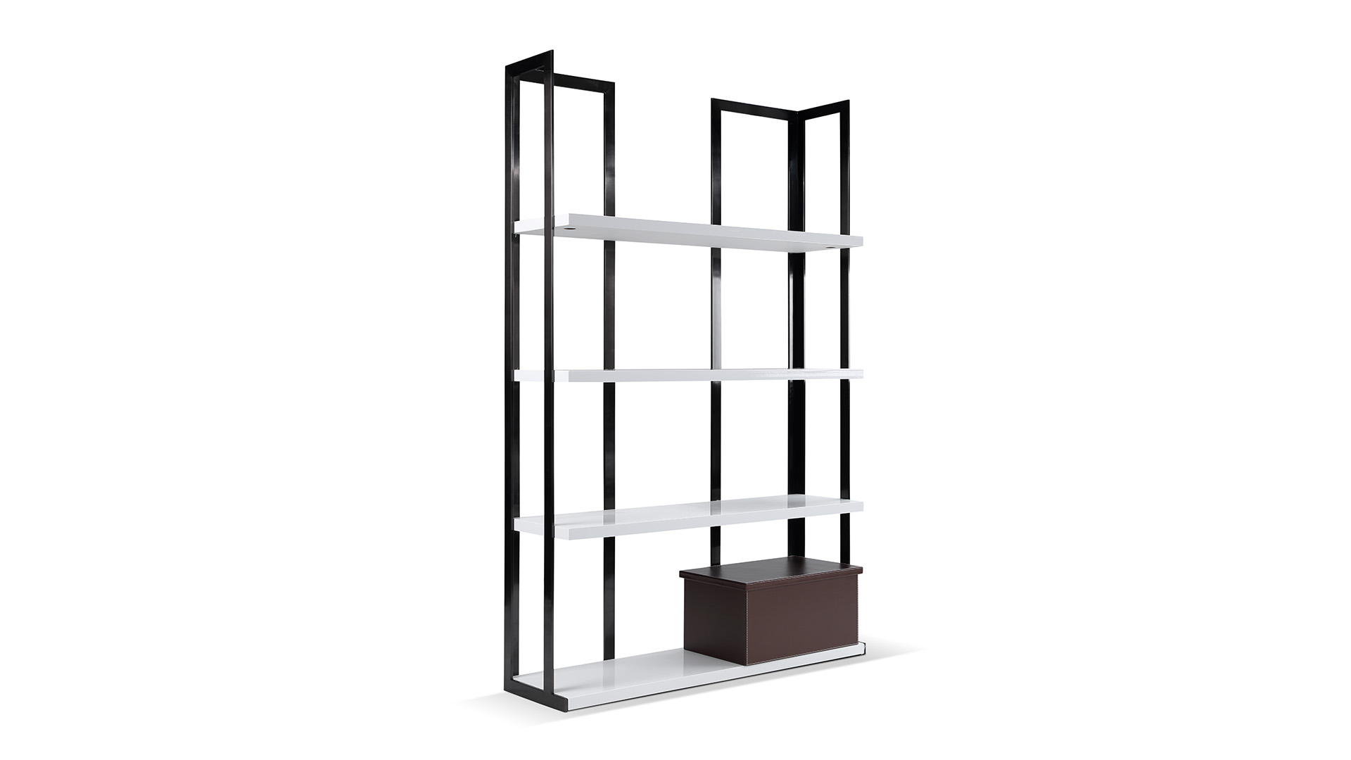 <p>Material:</p><p>*Black steel+white high glossy</p><p><br/></p><p>Size:</p><p>*1200*330*1900mm</p>